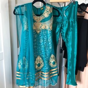 Green Children’s Salwar Kameez